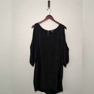 Express Cold Shoulder Style Black Sheath Dress